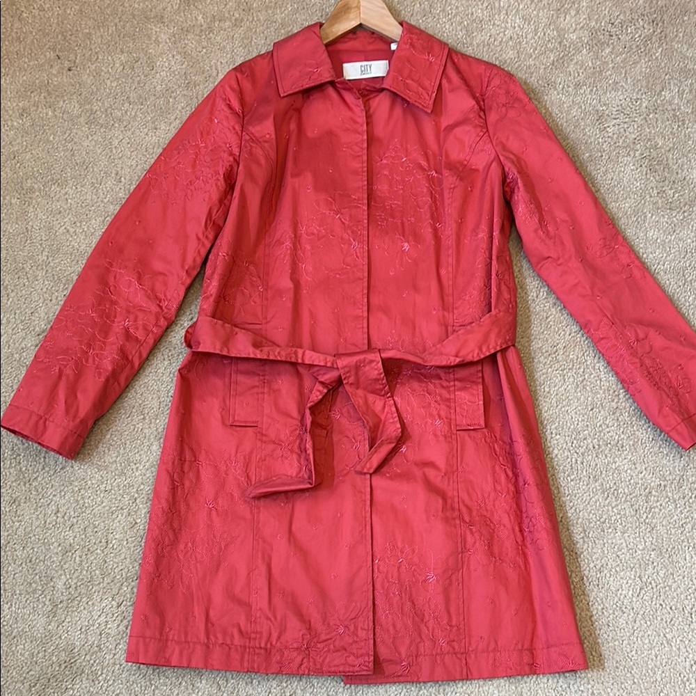 DKNY City Women’s Trench Coat Lightweight Belted Jacket - Size 6